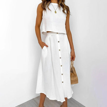 Vestido Falda Corta Conjunto Mujer