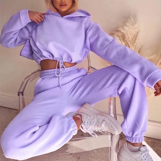 Pantalón y sudadera deportiva mujer casual