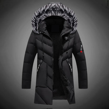 Chaquetón Invierno Hombre con Capucha y Forro Piel Artificial - Vestiria