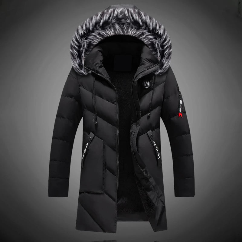 Chaquetón Invierno Hombre Piel Sintética Capucha - Vestiria
