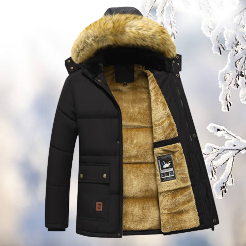 Chaqueta Invierno Hombre Abrigo Peluche Cálido