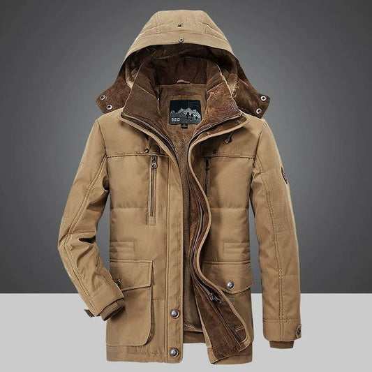 Chaquetón Hombre Invierno Abrigo Caliente Capucha - Vestiria