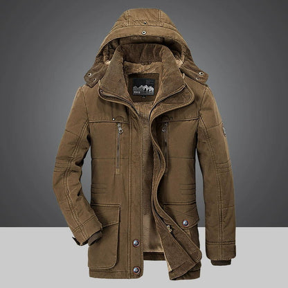 Chaquetón Hombre Invierno Abrigo Caliente Capucha