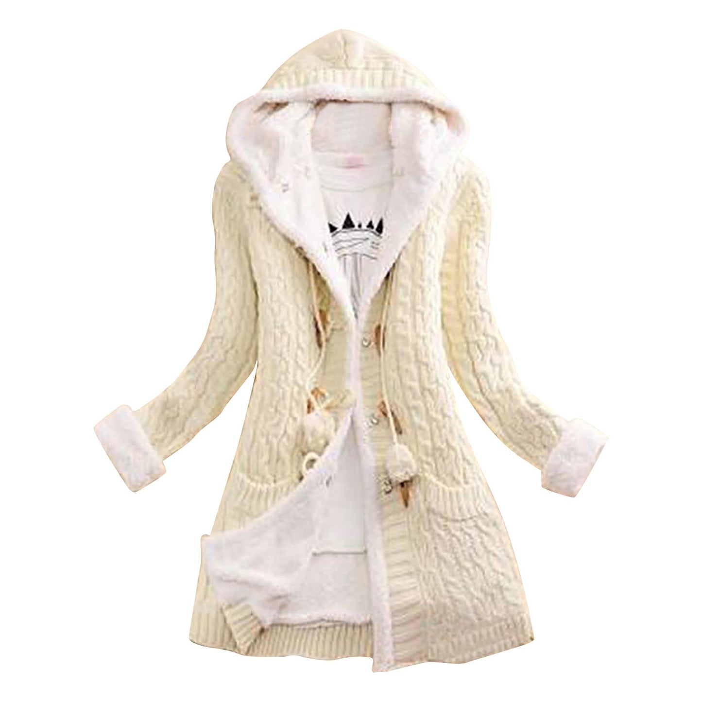 Chaquetón Acogedor con Capucha y Forro Polar