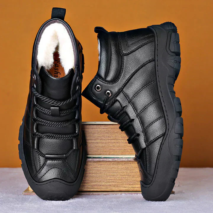 Botas Hombre Piel Impermeable Forro Pelo