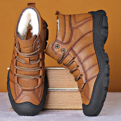 Botas Hombre Piel Impermeable Forro Pelo