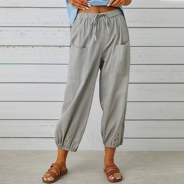 Pantalón ligero de verano con cintura ajustable