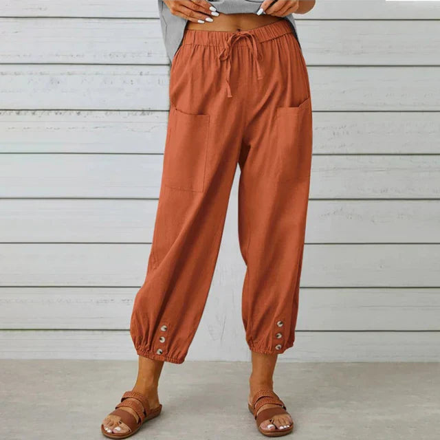 Pantalón ligero de verano con cintura ajustable
