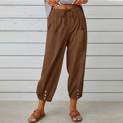 Pantalón ligero de verano con cintura ajustable