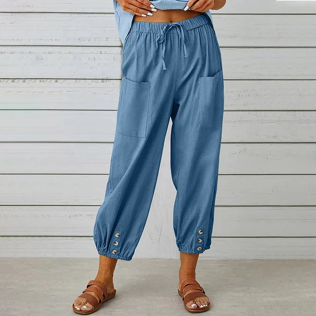 Pantalón ligero de verano con cintura ajustable