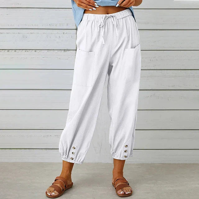 Pantalón ligero de verano con cintura ajustable
