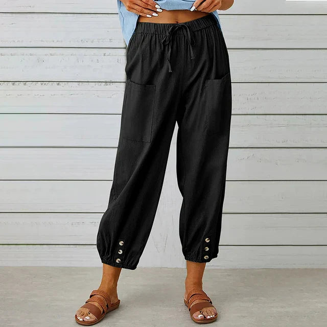 Pantalón ligero de verano con cintura ajustable