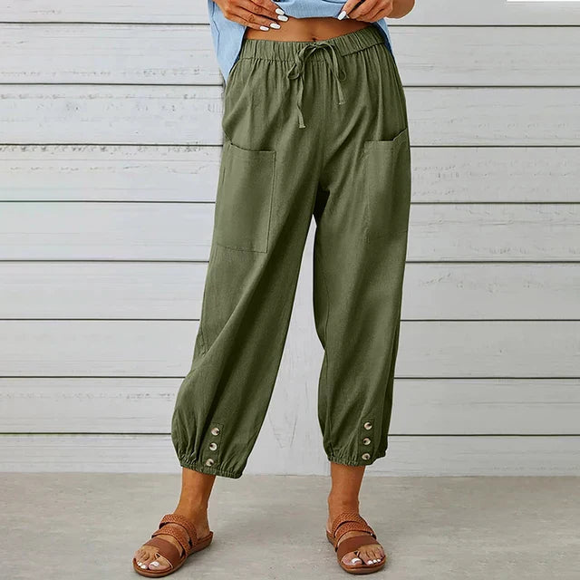Pantalón ligero de verano con cintura ajustable