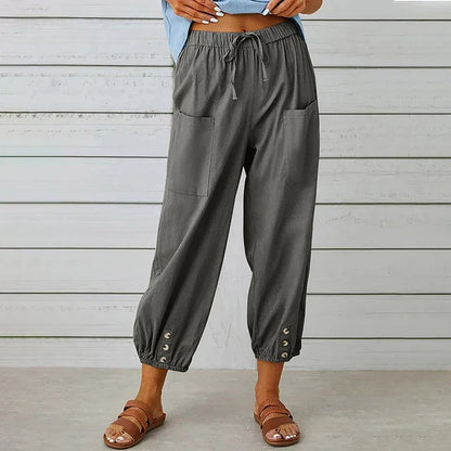 Pantalón ligero de verano con cintura ajustable