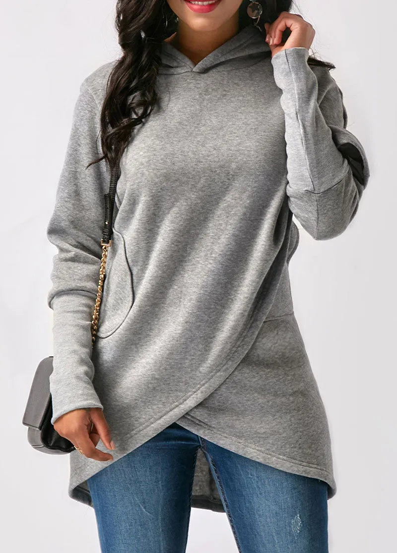 Sudadera Mujer Capucha Cuello Alto