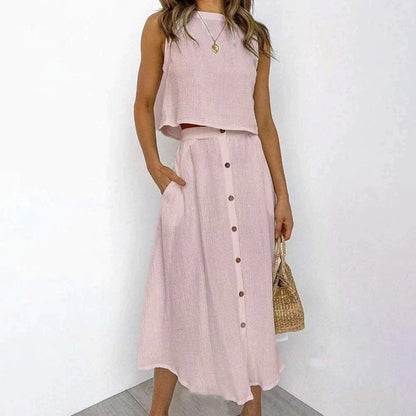Falda Midi y Top Cómodo para Mujer