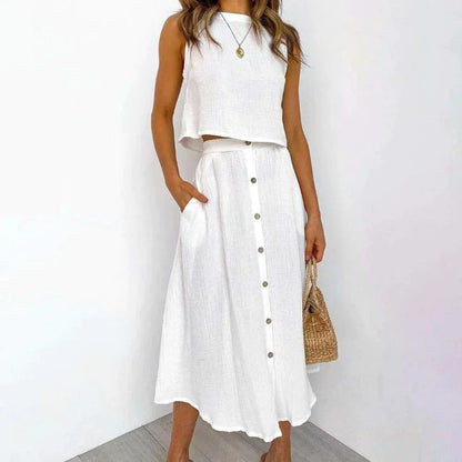 Falda Midi y Top Cómodo para Mujer - Vestiria