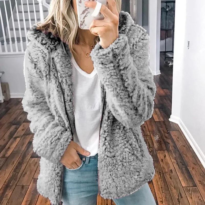 Chaqueta Invierno Mujer con Capucha Acogedora