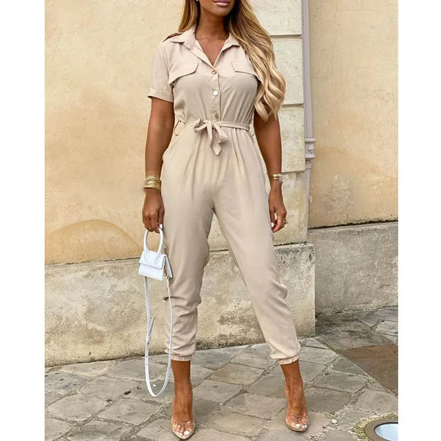Traje mono Mujer Cinturón Elegante