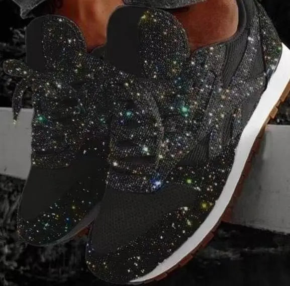 Zapatillas Mujer Brillantes Glitter Elegantes - Vestiria
