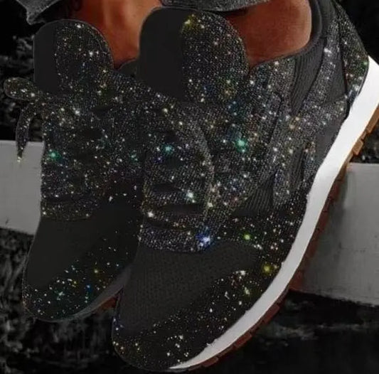 Zapatillas Mujer Brillantes Glitter Elegantes - Vestiria