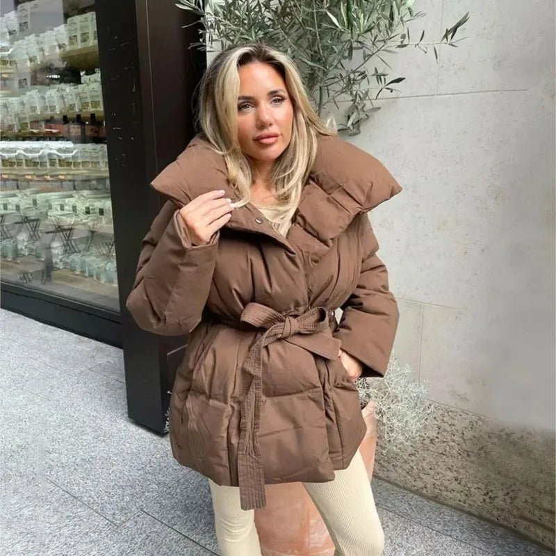 Abrigo Acolchado Cálido Invierno Mujer