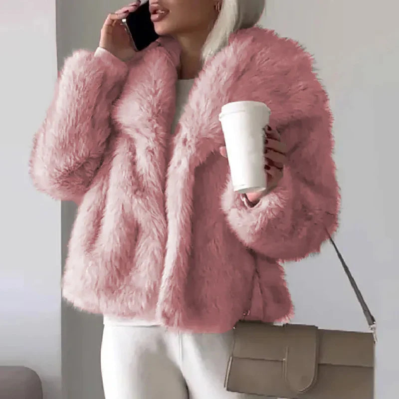 Chaqueta Invierno Mujer Abrio Forro Acogedor