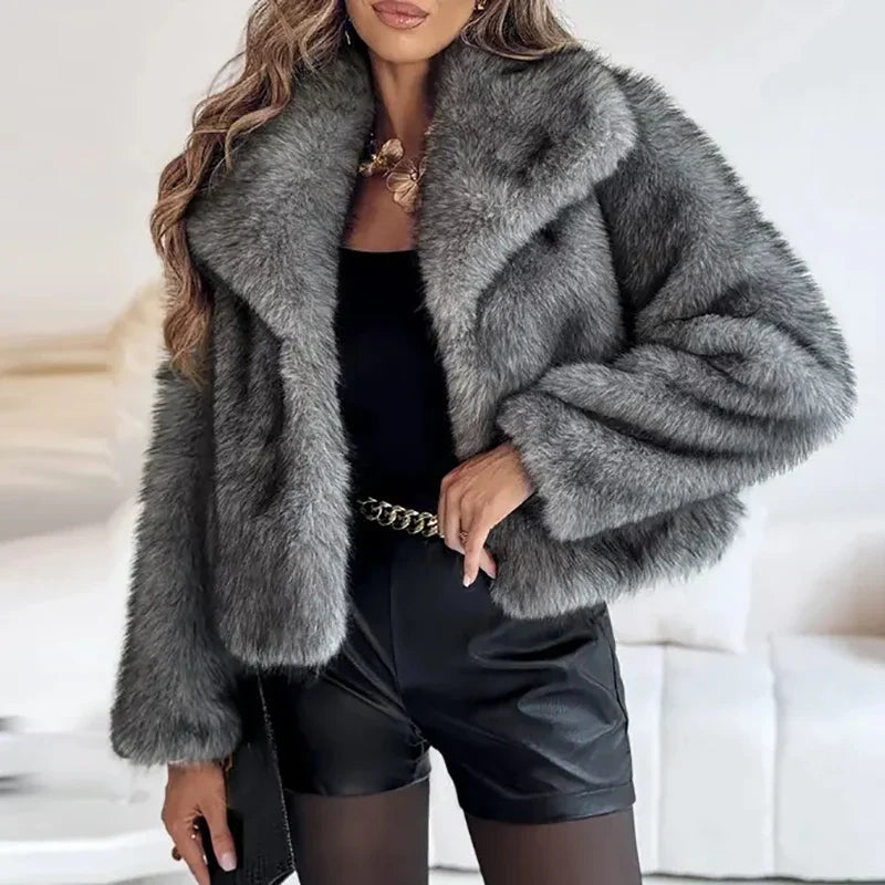 Chaqueta Invierno Mujer Abrio Forro Acogedor