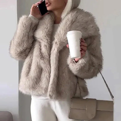 Chaqueta Invierno Mujer Abrio Forro Acogedor