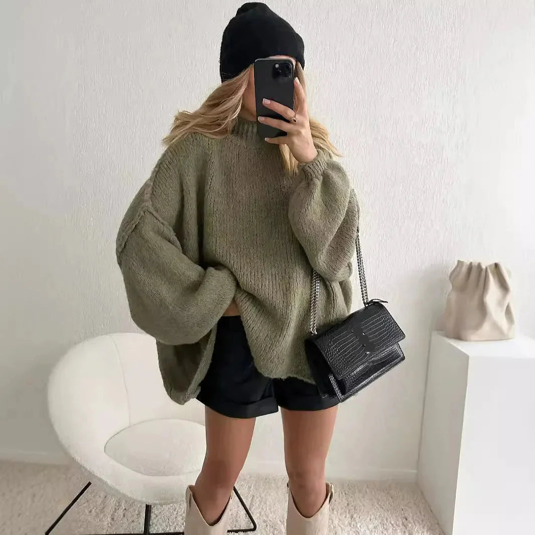 Sudadera Cuello Alto Mujer Invierno Suave - Vestiria