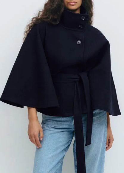 Abrigo Capa Invierno Mujer Cuello Alto