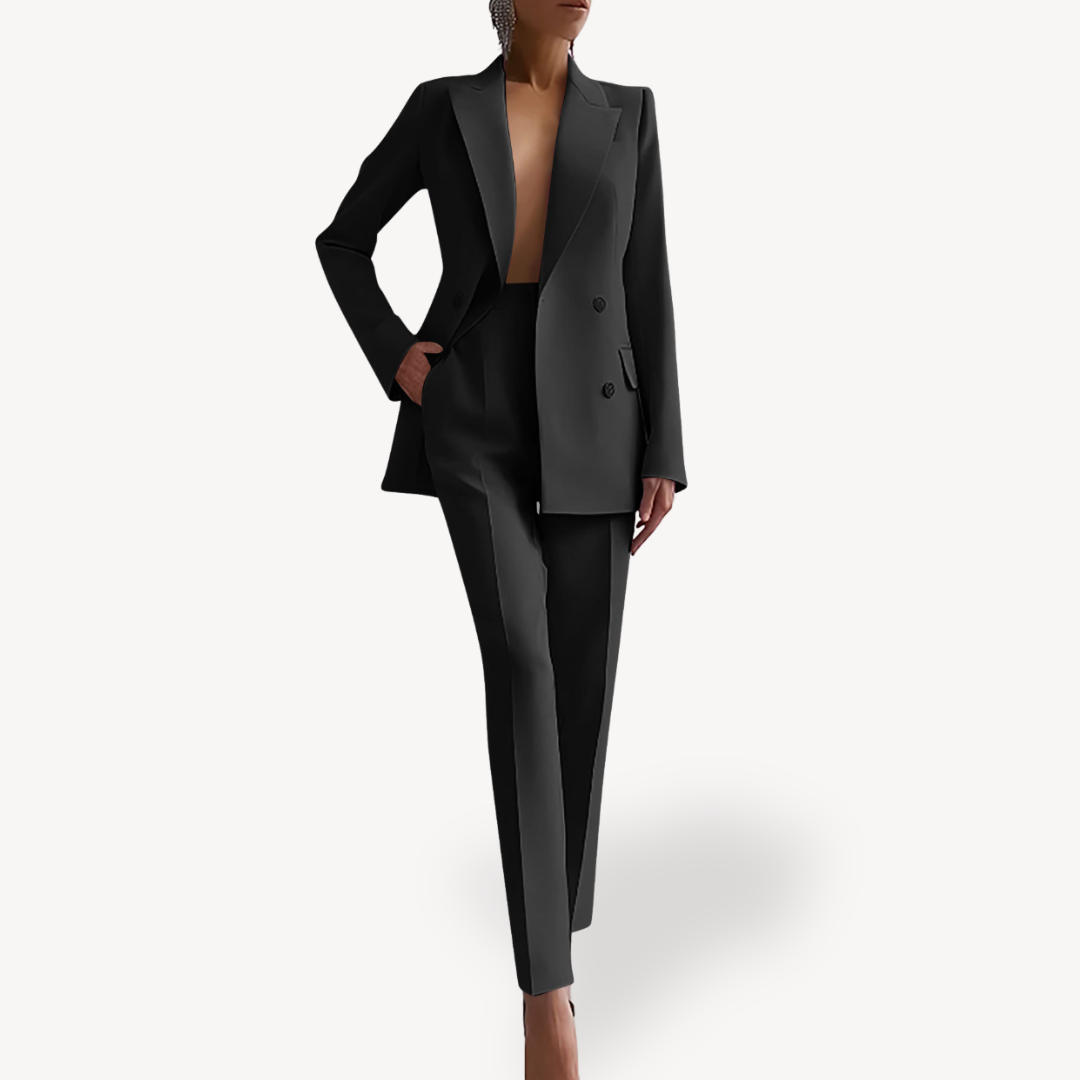 Traje de Invierno Elegante Mujer Abajo Largo - Vestiria