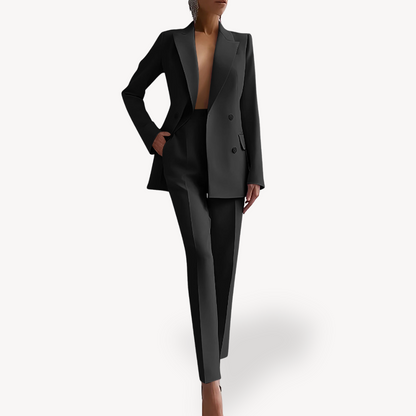 Traje de Invierno Elegante Mujer Abajo Largo - Vestiria