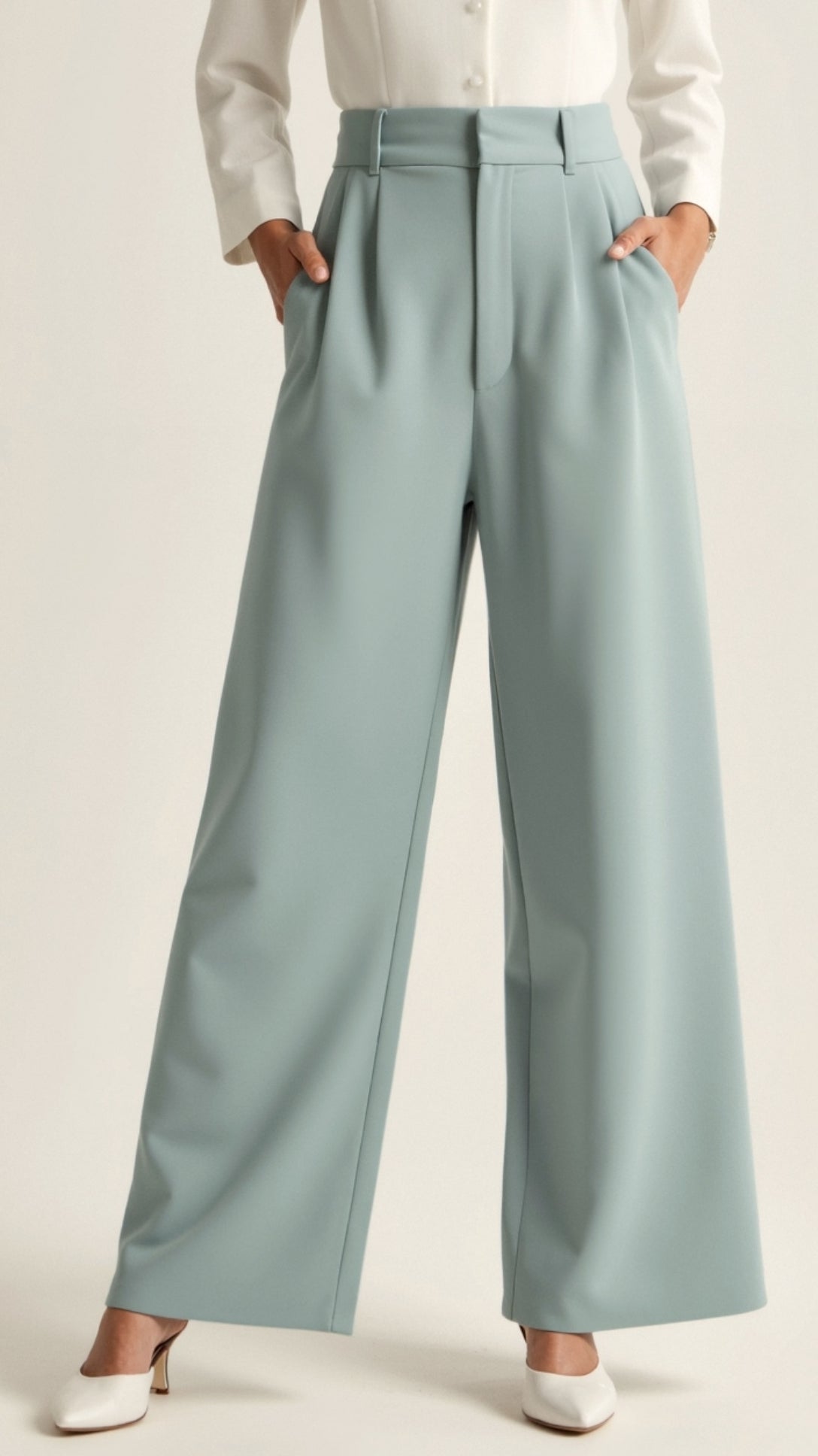 Pantalones Mujer Amplios Cintura Alta Primavera