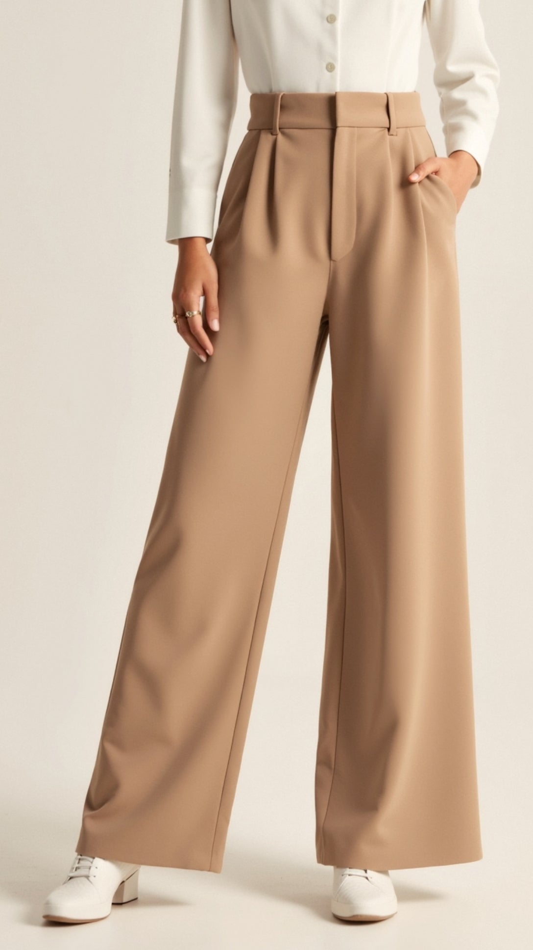 Pantalones Mujer Amplios Cintura Alta Primavera