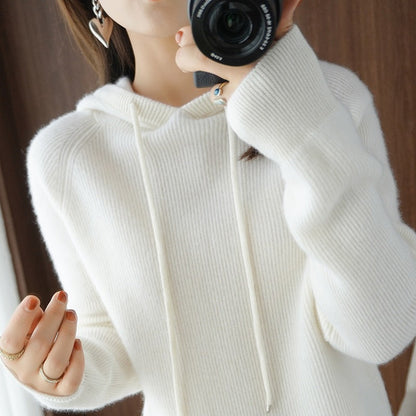 Chaquetón de Lana con Capucha Cálido