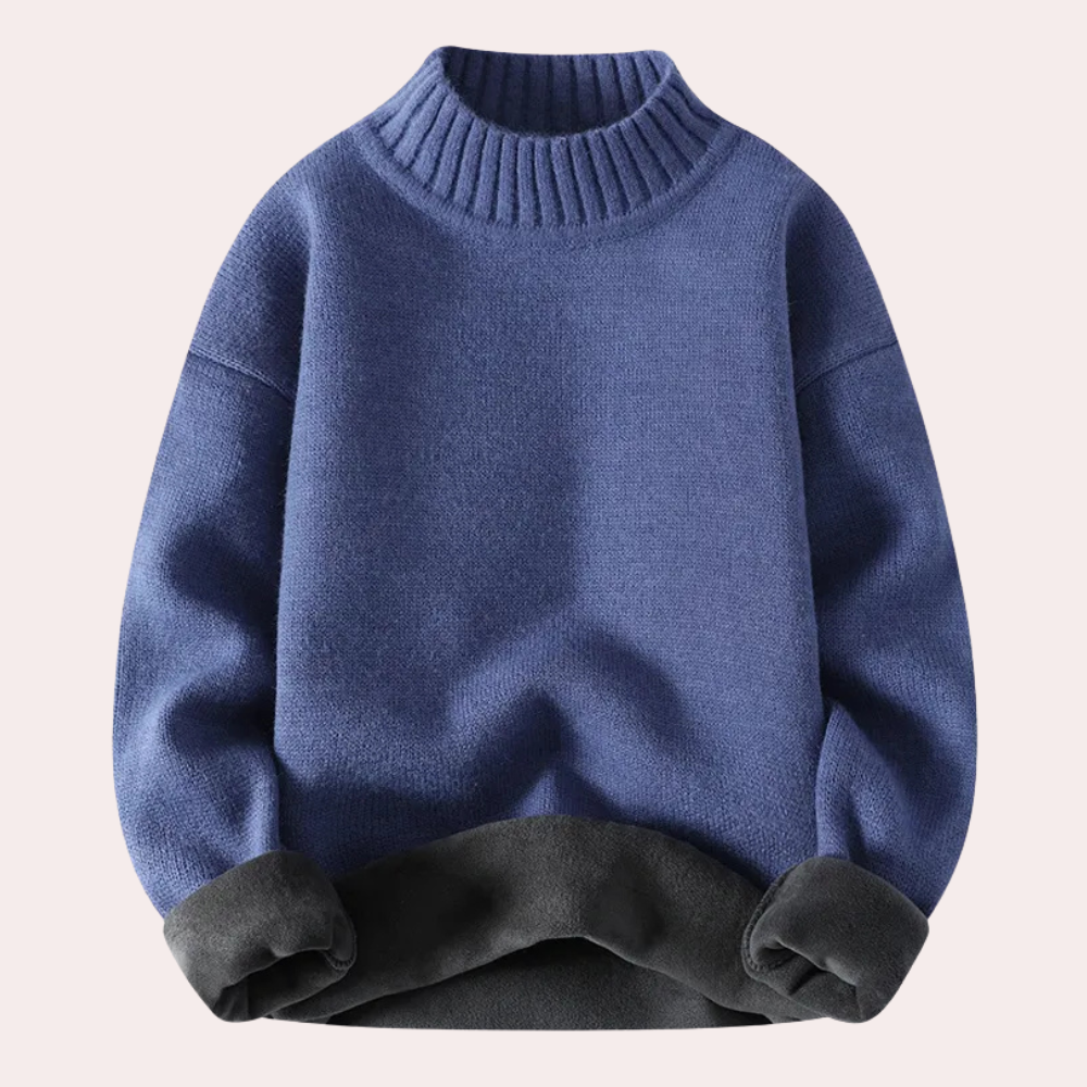 Jersey Hombre Cuello Alto Forro Polar Caliente - Vestiria