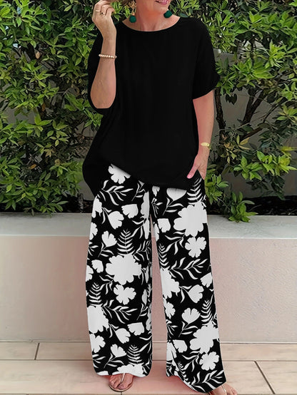 Conjunto Mujer Floral Cómodo Verano - Vestiria