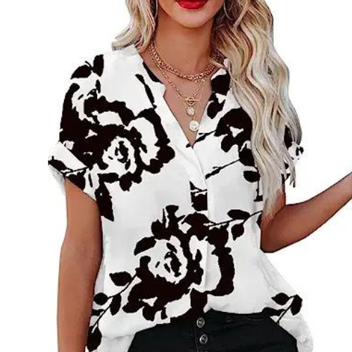 Blusa Mujer Cuello Redondo y Amplia - Vestiria