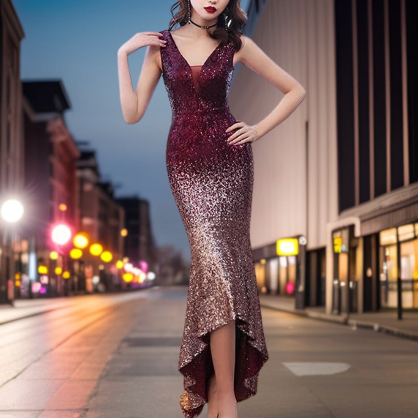 Vestido ajustado de tela premium - Vestiria