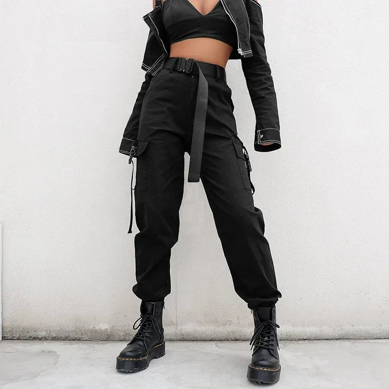 Pantalón Mujer Cintura Alta con Cinturón Detalle - Vestiria