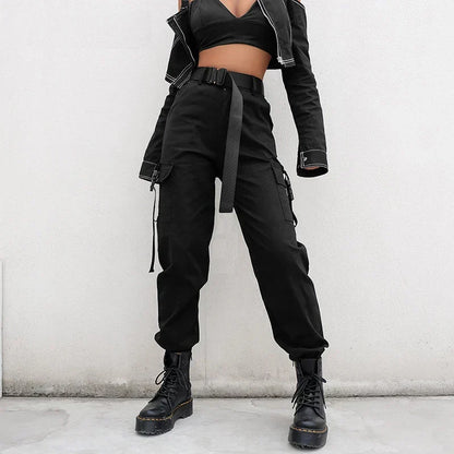 Pantalón Mujer Cintura Alta con Cinturón Detalle - Vestiria