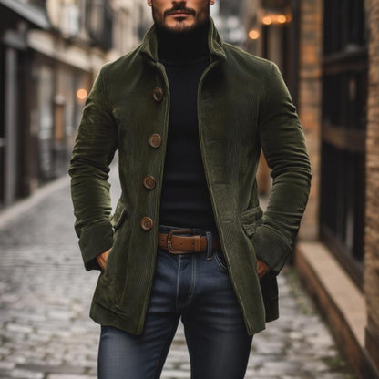 Chaqueta de Piel Hombre Clásica Texturizada