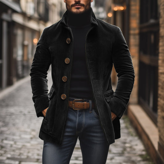 Chaqueta de Piel Hombre Clásica Texturizada - Vestiria