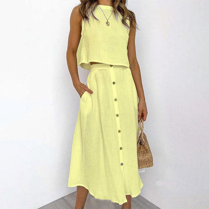 Vestido Falda Corta Conjunto Mujer