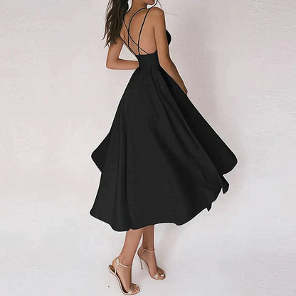 Vestido Fiesta Cuello en V Elegante
