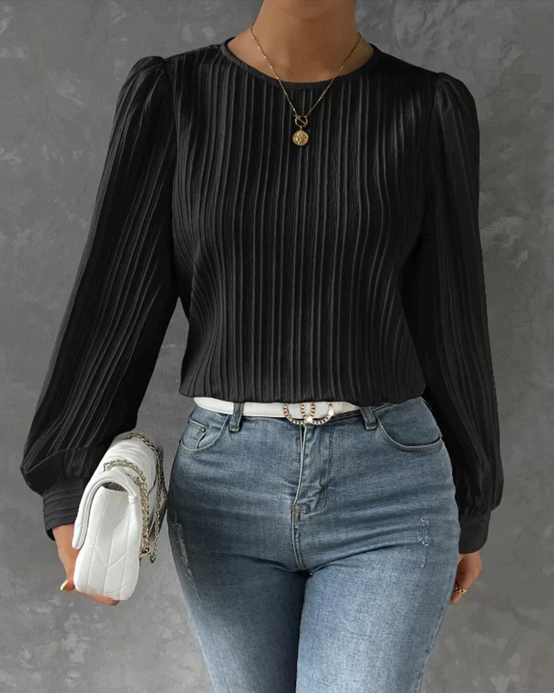 Blusa Mujer Elegante Mangas Farol