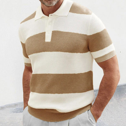 Polo Hombre Estampado Rayas Clásico - Vestiria