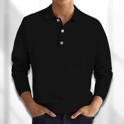 Camisa Polo Elegante Hombre Manga Larga
