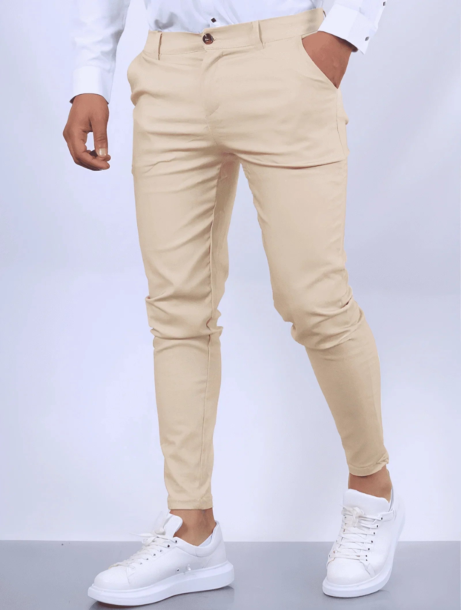 Pantalón ajustado elástico hombre moda - Vestiria